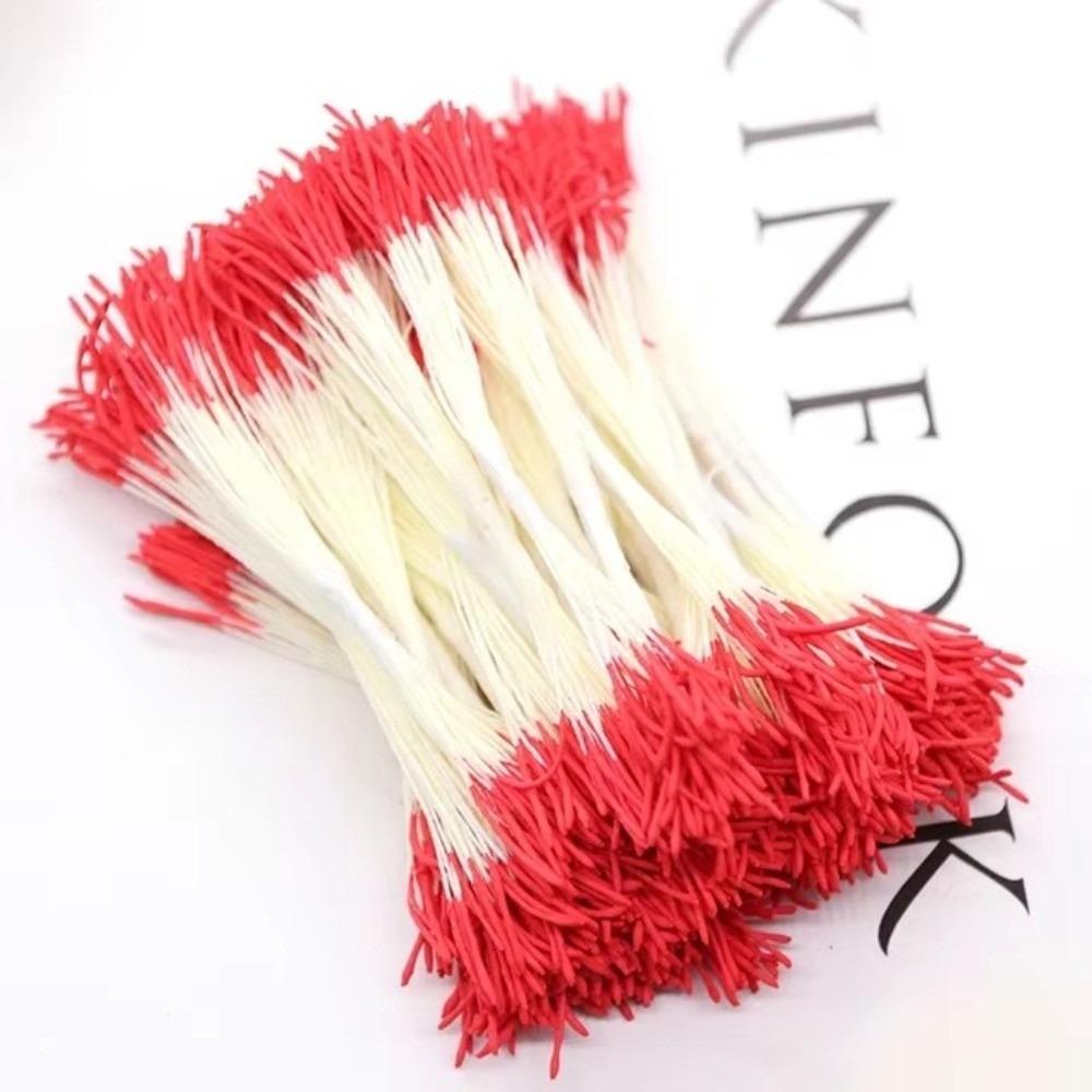 20Pcs Waterdrop Artificial Pistil 8CM 1mm Simulation Flower Stamen Plastic Handcraft Flower Core DIY Flower Stamen Craft Making