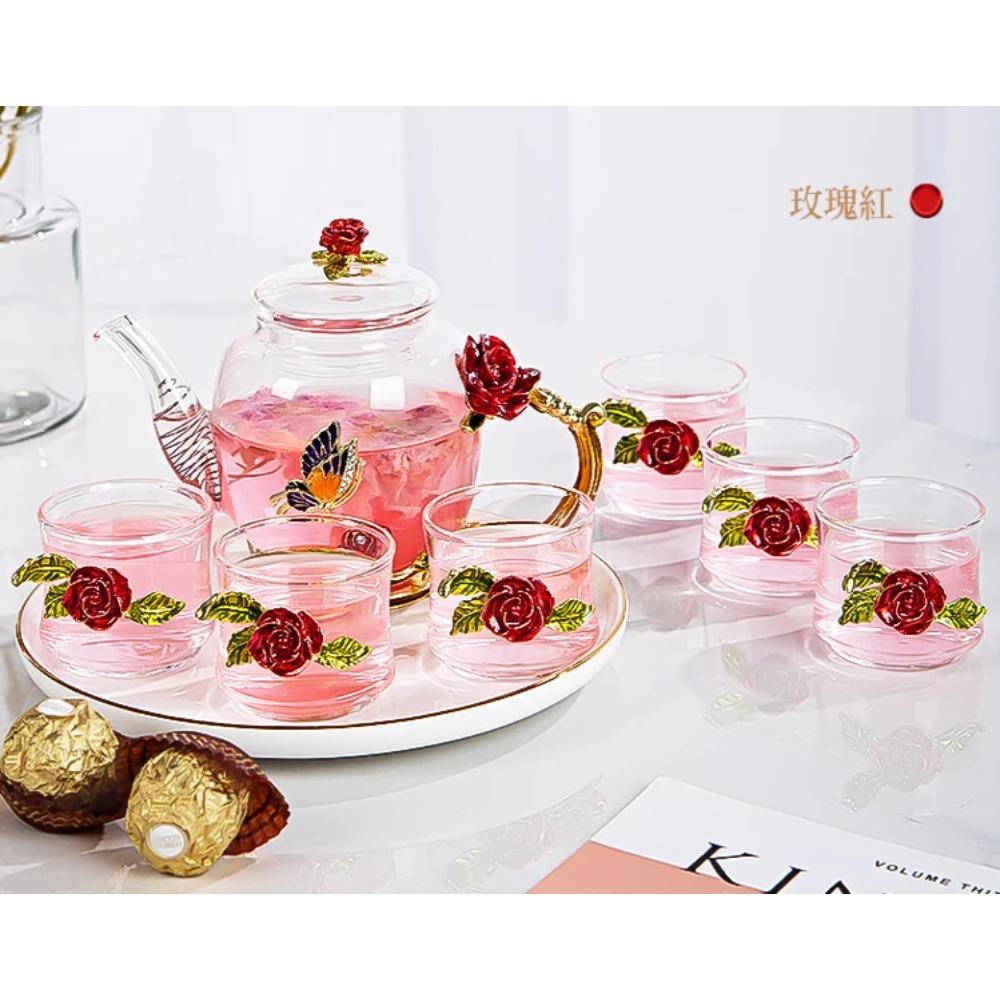 

Стеклянный чайный сервиз Kung Fu, заварочный чайник, набор из семи предметов, чайный сервиз в европейском стиле, подарочный чайный сервиз для дома