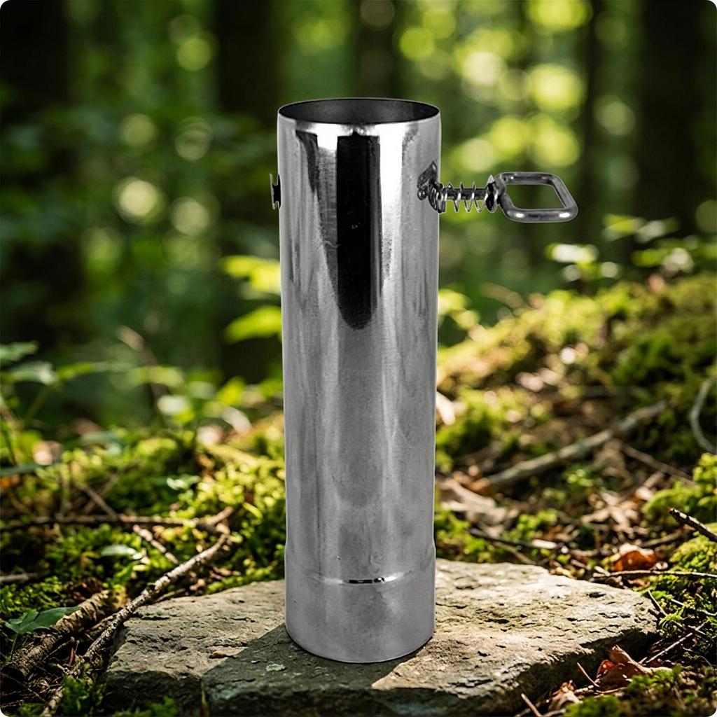Heater Chimney Pipe with Handle Compact Tent Cylindrical for Campers
