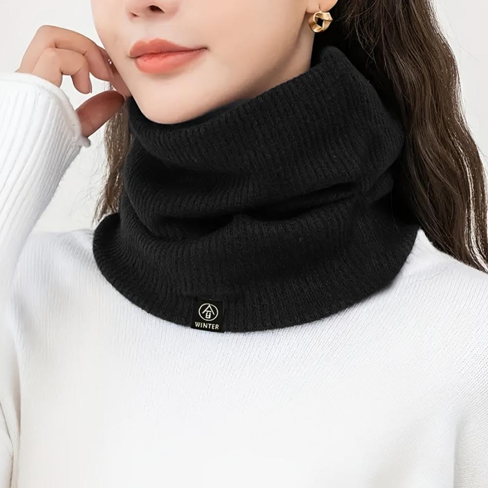 Soft Knit Neck Warmer - Windproof, Cozy Double-Layer Winter Scarf Easy Wear Design Unisex Outdoor Leisure Cycling Scarf