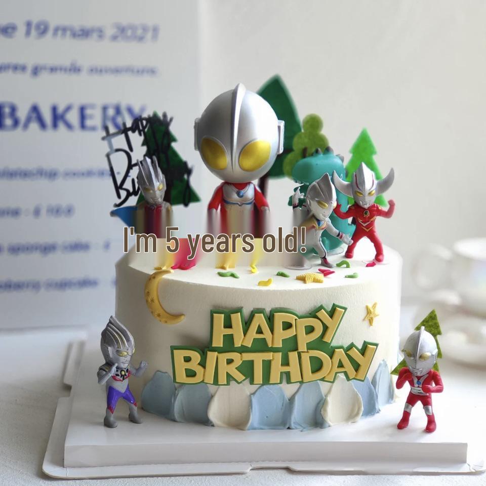 Dinosaur Superhero Cake Toppers for Boys' First Birthday Party Decorations