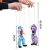 Funny Colorful Pull String Puppet Clown Wooden Marionette Handcraft Toys Joint Activity Doll Kids Children Gifts