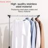 [HGS]Bedroom Clothes Drying Rack Household Living Room Clothes Storage Rack Wear-Resistant Single Bar Clothes Rack[HGS]