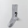 Cute Bowknot Pattern Long Calf Length Socks for Women and Girls Breathable Mesh Ribbed Student Cotton Stockings Hosiery