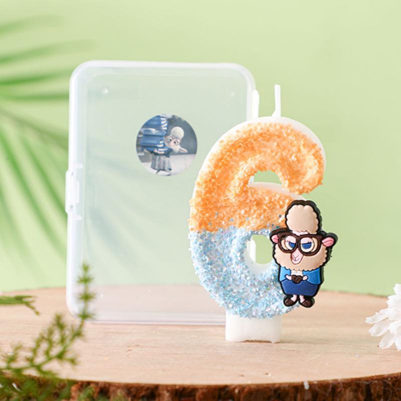Zootopia Sheep Deputy Mayor Birthday Candle Set for Kids Cake Decor