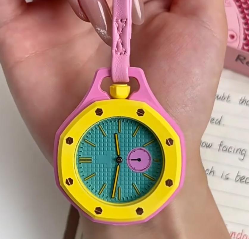 Reloj de Bolsillo Vintage de Lujo con Logo Personalizado Material Biocerámico Multicolor Mecánico para Hombres Mujeres Joyería de Moda