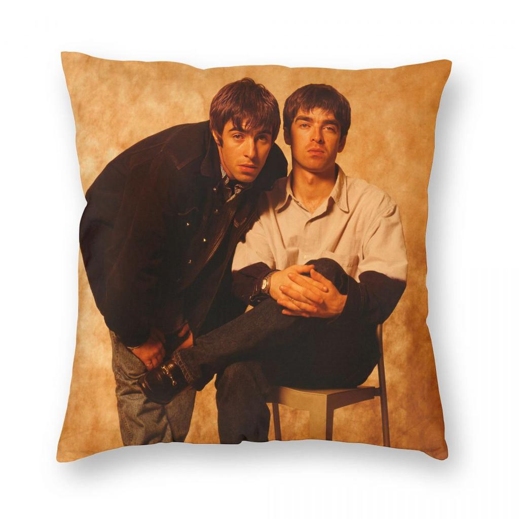 O-Oasis Rock Band Pillowcase Printing Polyester Cushion Cover Decorations Throw Pillow Case Cover Home Zippered 45X45cm