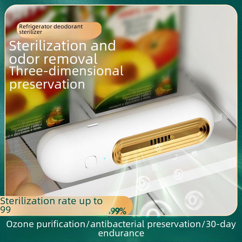 Portable Refrigerator Deodorizer with Ozone Purification for Sterilization and Disinfection In Bathroom