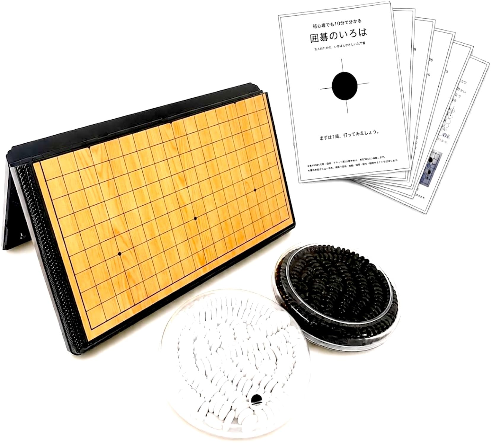 Go with includes 361 Go Table board board, 37cm, magnetic, 19x19, beginner s instructions. Foldable, waterproof, portable, stones. game, game.