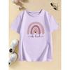 Funny Rainbow Cartoon Print Stylish Design T Shirts Kids Children's T-shirt Boys Girls Summer Spring Casual Top Tee