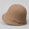 Wool Mother Hat Lady Autumn and Winter New Top Hat French Elegant Retro Bucket Hat Basin Hat
