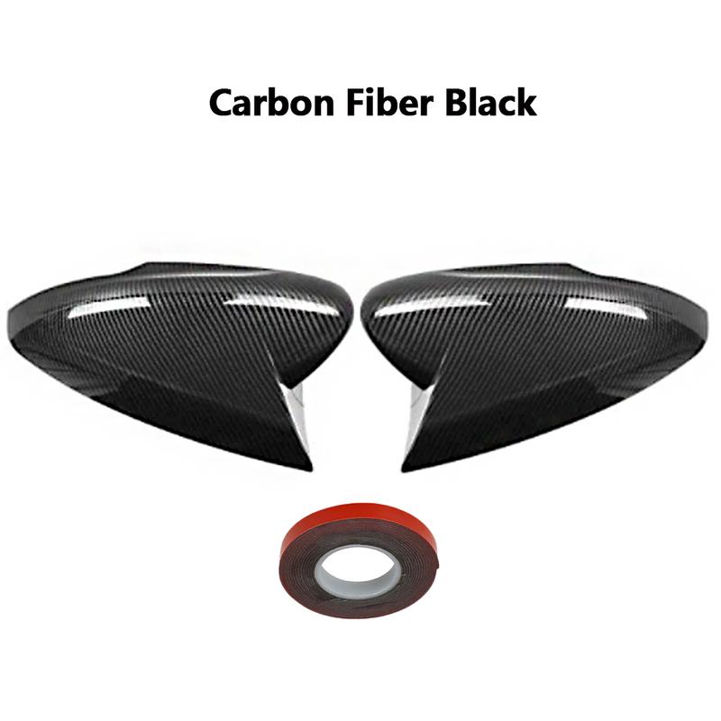 Protective Cover Door Mirror Cover Fit For Ford Mustang Mach E  Car Rearview Accessories Carbon Fiber Glossy Black