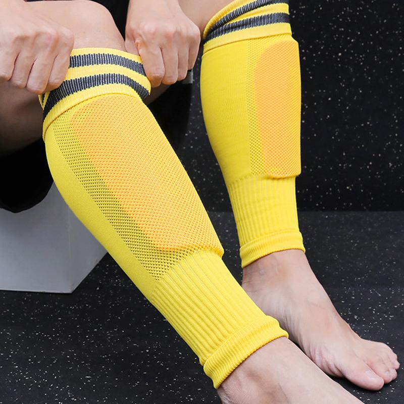 1 Pair Sports Compression Soccer Shin Guard Pad Sleeve Sock For Adult Children Leg Protective Support Football Leg Calf Sleeve