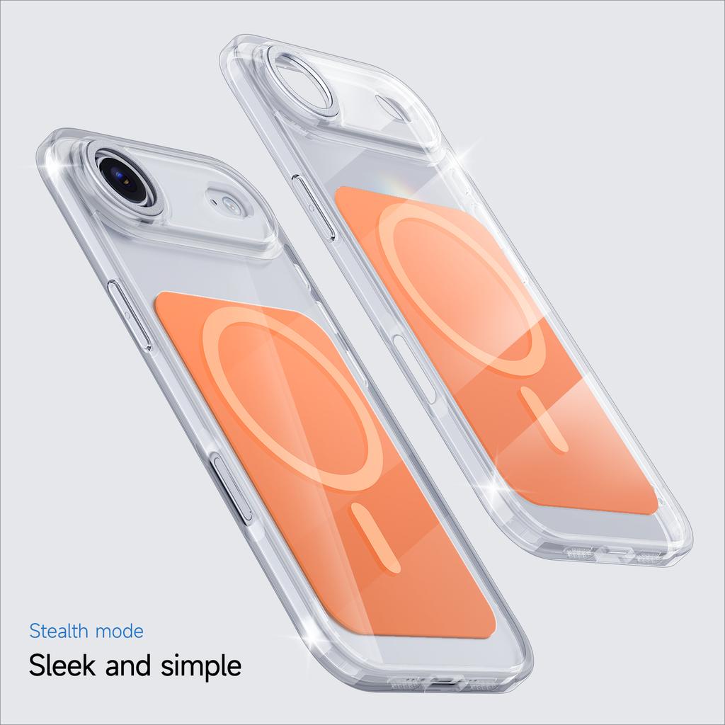 Luxury Strong Magnetic Transparent Phone Case for iPhone 17 Pro Max 16 Plus 15 14 13 12 11 for Magsafe Compatible Slim Fit Cover