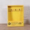 Retro Wall Mounted Storage Box Wooden Box Organizer Key Hanging Hooks Mail Box Storage Box Small Objects Shelf Hanging Basket