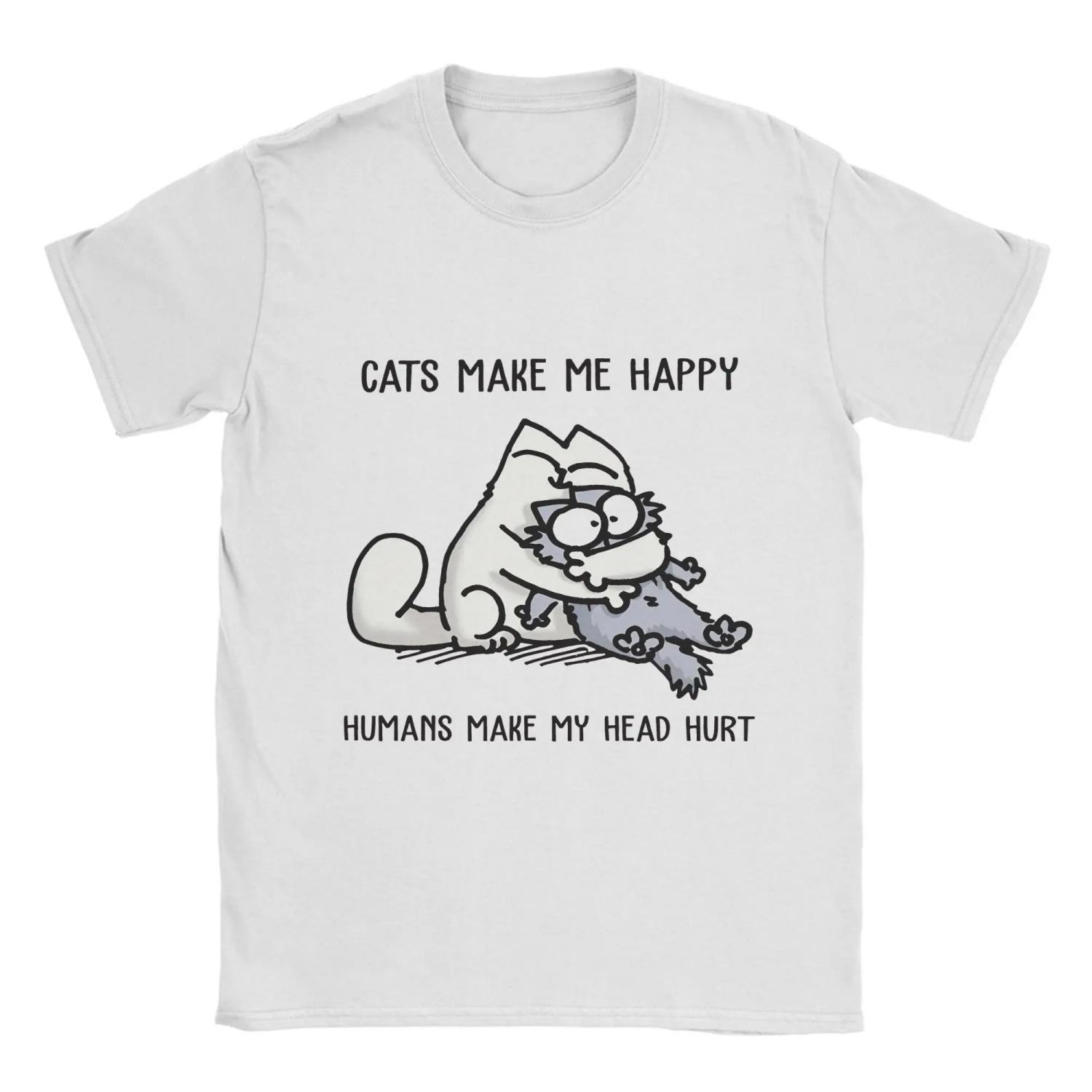 

Novelty Simons Cat T-Shirts Men Crewneck 100% Cotton T Shirts Short Sleeve Tee Shirt Printing Clothing S чёрный