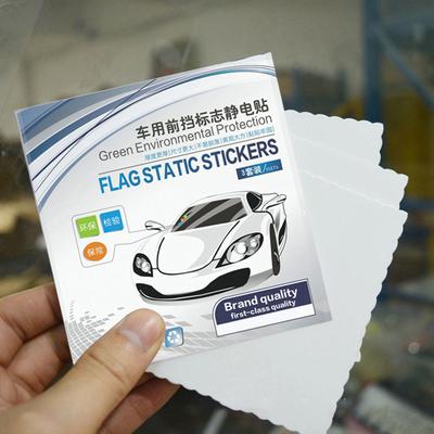 3 szt./zestaw Samochodowa elektrostatyczna naklejka na szybę Bezśladowa przezroczysta naklejka elektrostatyczna na przednią szybę Naklejki na przegląd roczny Naklejka ESD