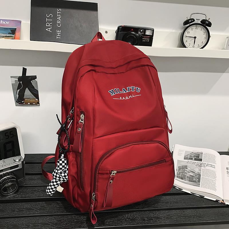 Large capacity simple schoolbag high school student backpack casual college student couple backpack