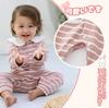 Baby Nest Baby Long Sleeve Coverall Romper for Cute Kigurumi Sizes Clothes, Open-Front Girls, Style, Cotton, Pink, 6-9M