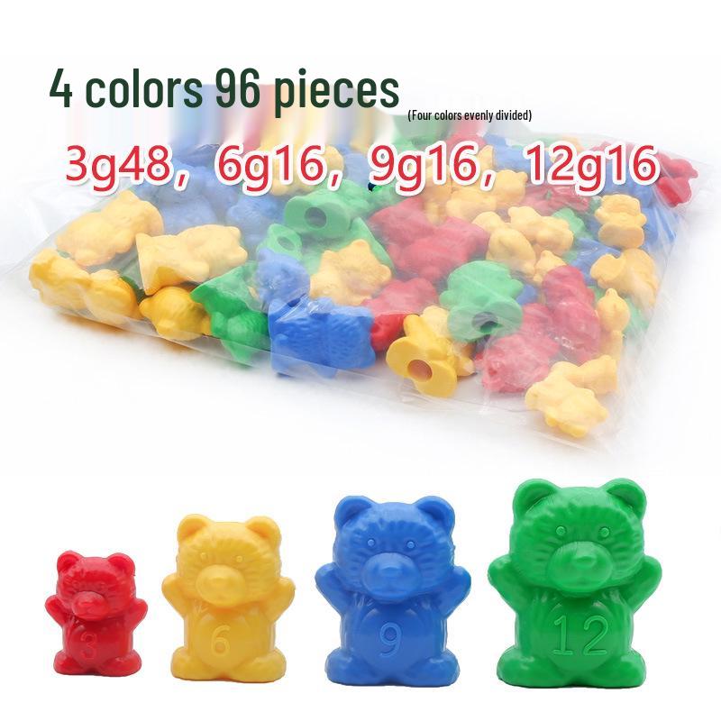 Kleiner Bär Montessori Mathespielzeug: Regenbogen Sortier- & Zählhilfe