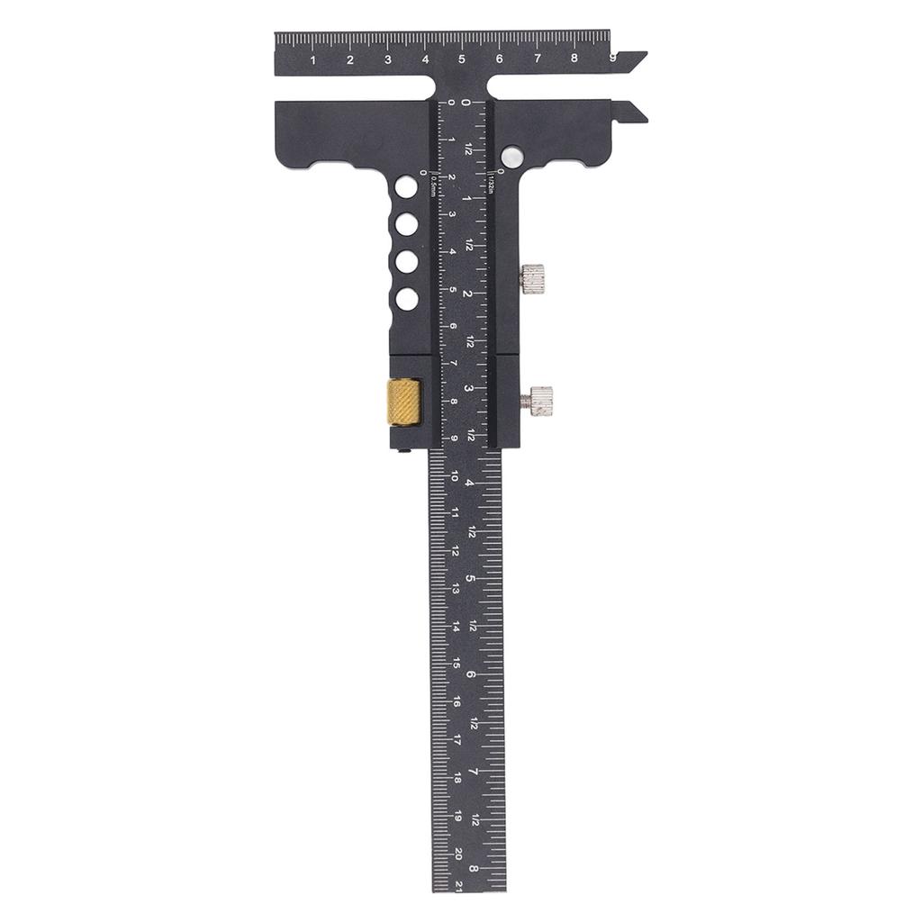 T Shaped Woodworking Ruler 0‑100mm 0‑210mm Range Aluminum Alloy Marking Gauge Caliper Measuring Tool