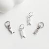 S925 Sterling Silver Beaded Woven Rope Small Fish Pendant for DIY Bracelets & Necklaces