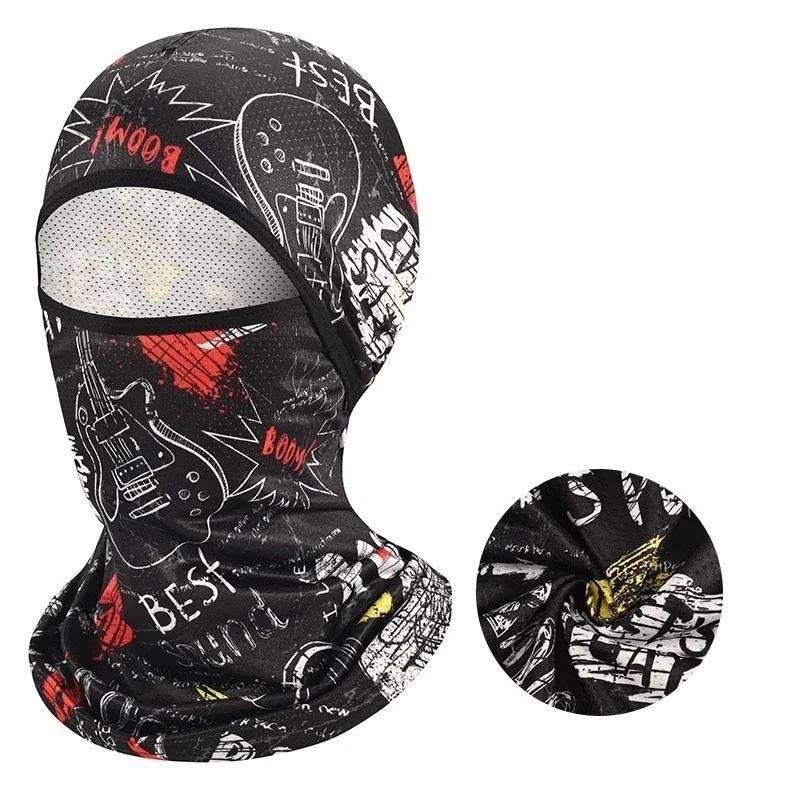 Kühlende Sturmhaube – Eisseiden-Gesichtsmaske mit UV-Schutz, für Radfahren, Motorradfahren & Outdoor-Sportarten (Herren Kopfbedeckung)