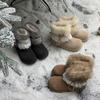 Schneestiefel dicksohlig retro Samt süß Mori Haarkanal höhenverstellbar Nische warm Baumwollschuhe Mao Mao Stiefel