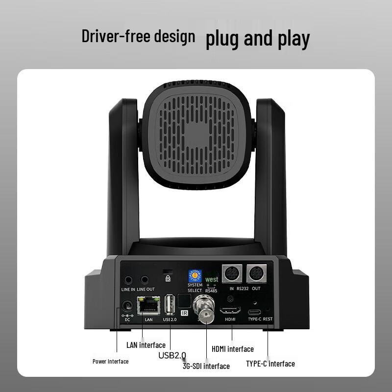 Lenovo PTZ Video Conference Camera with Integrated Microphone