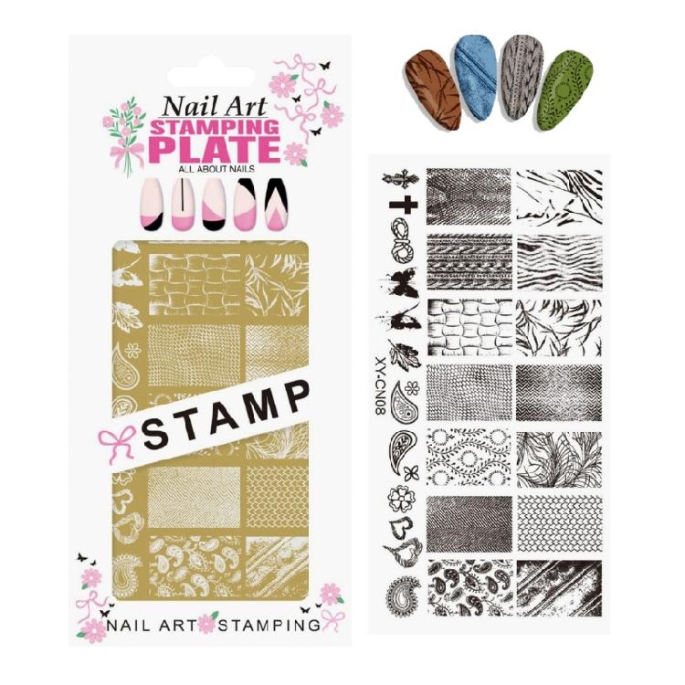 Long Lasting Metal Nail Design Stamp Reusable Template With Detailed Embossing For Gel And Regular Polish Users