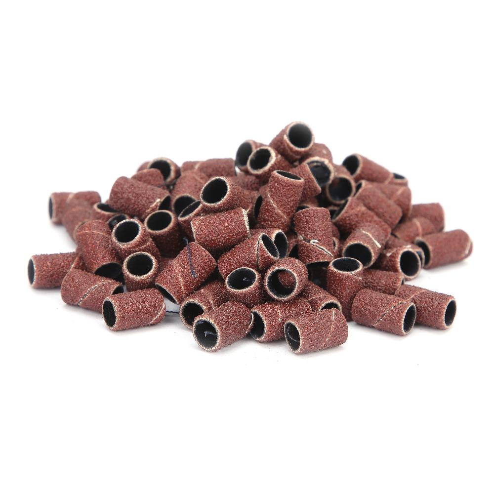 400pcs 80# 120# 180# 240# Grit Nail Art Sanding Bands Nail Drill Sanding Bands  Nail Grinding