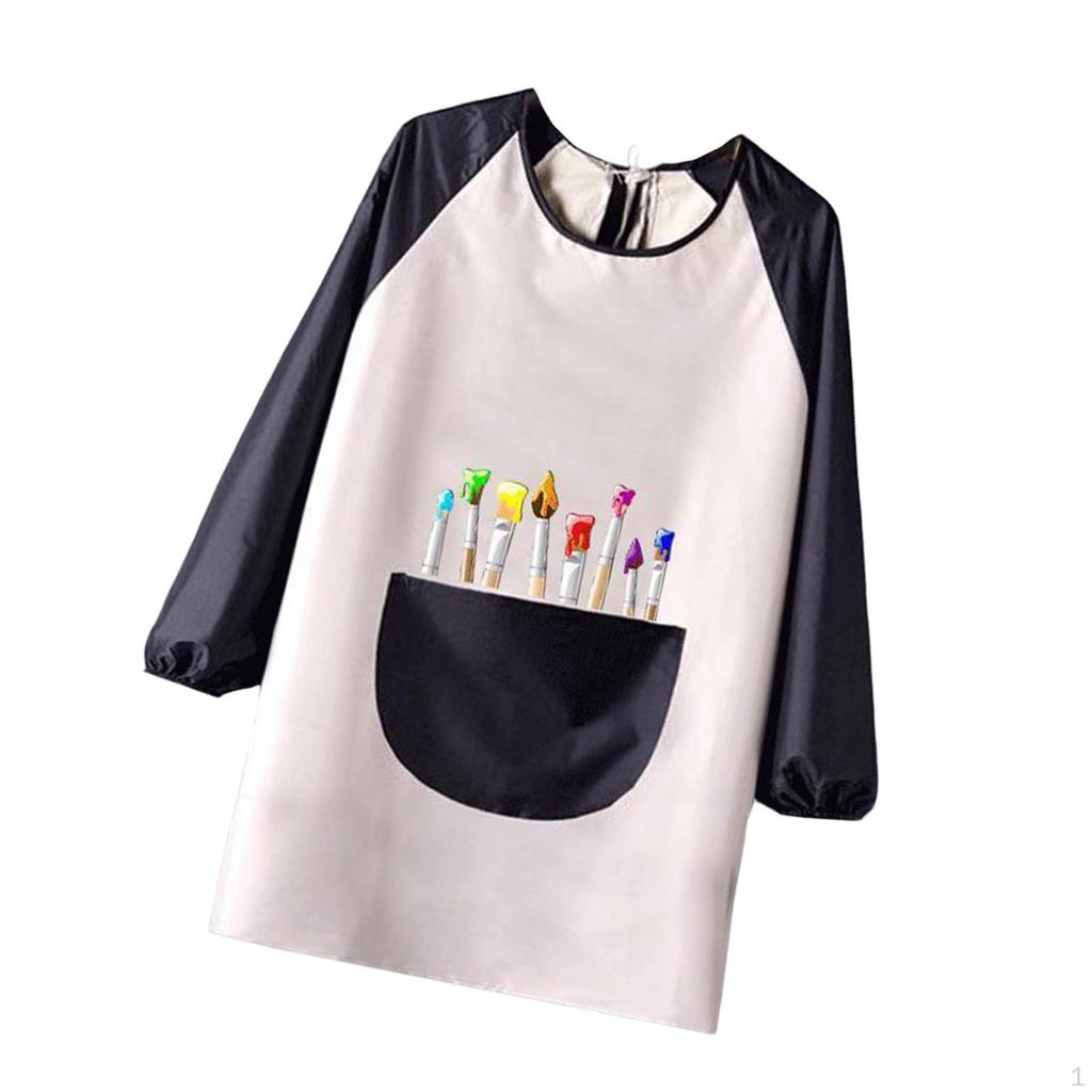 Kids Art Smock Painting Apron Washable Artist Craft Soft Toddler Long Sleeve