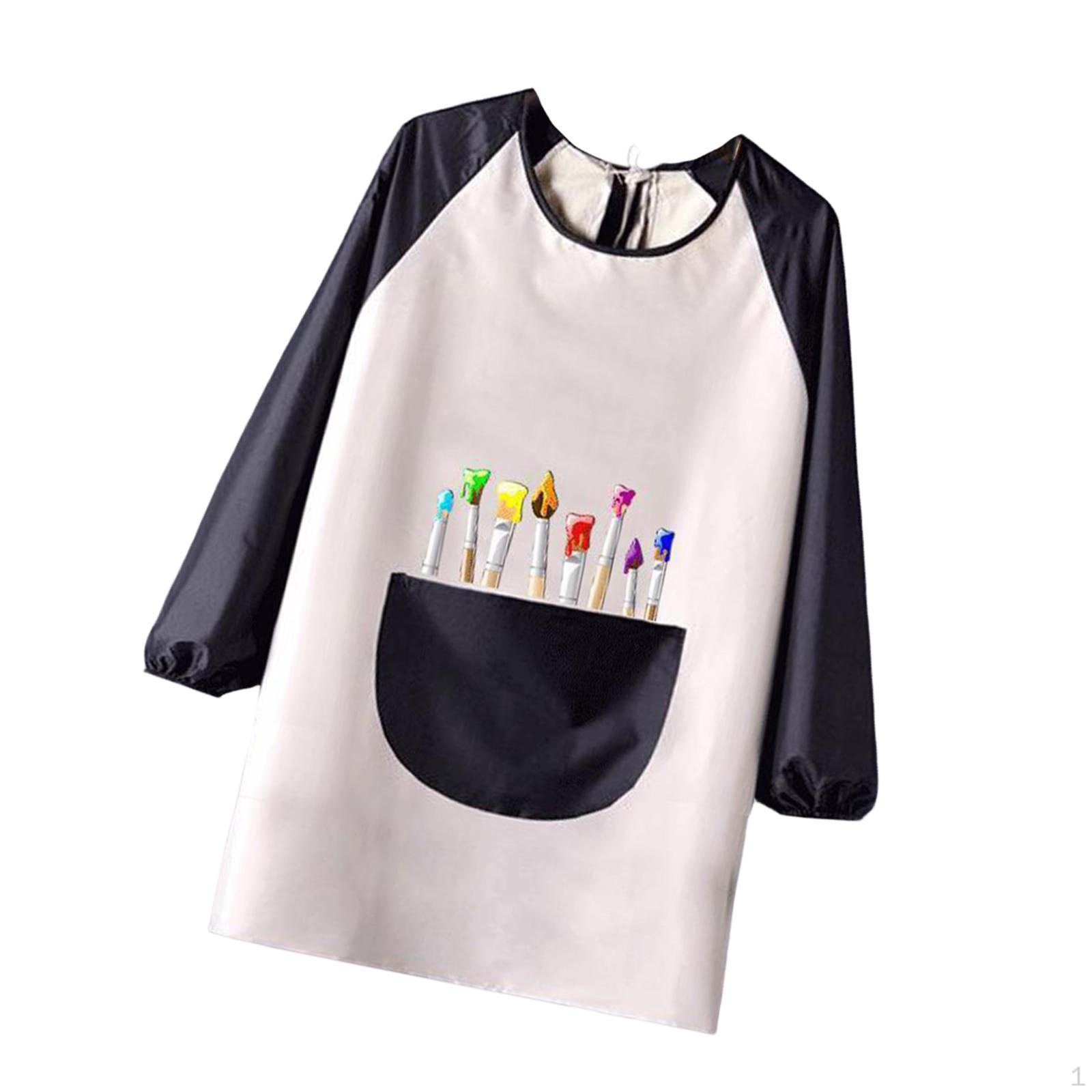 

Kids Art Smock Painting Apron Washable Artist Craft Soft Toddler Long Sleeve S
