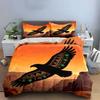 Bohemian Eagle Design Art Set Soft Comfortable Duvet Cover Bedding Set Included 1*Duvet Cover & 2*Pillowcases, Gift