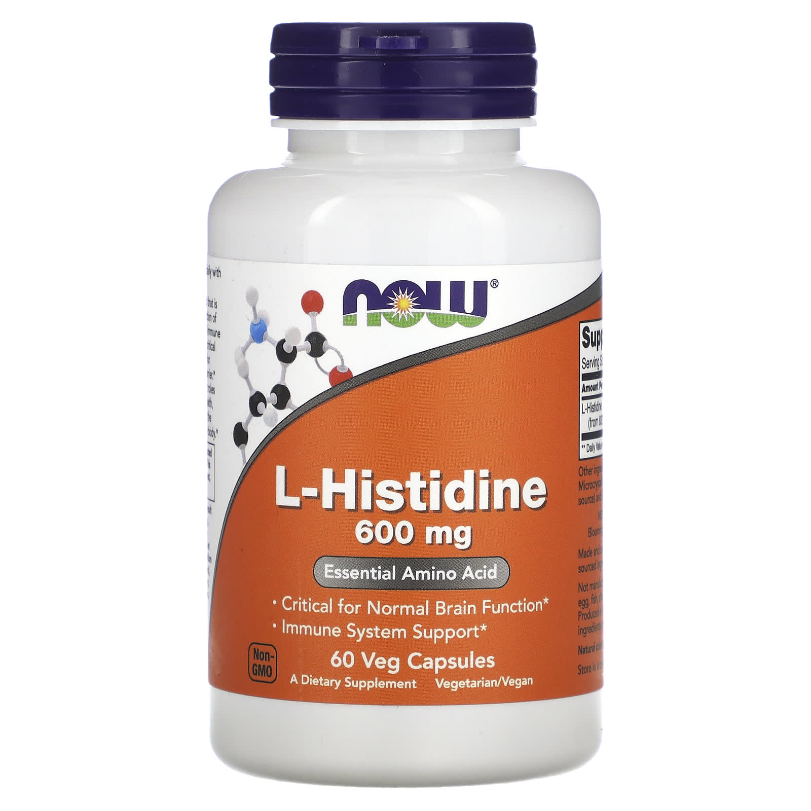 

L-Histidine, 600Mg, 60 Veggie Caps