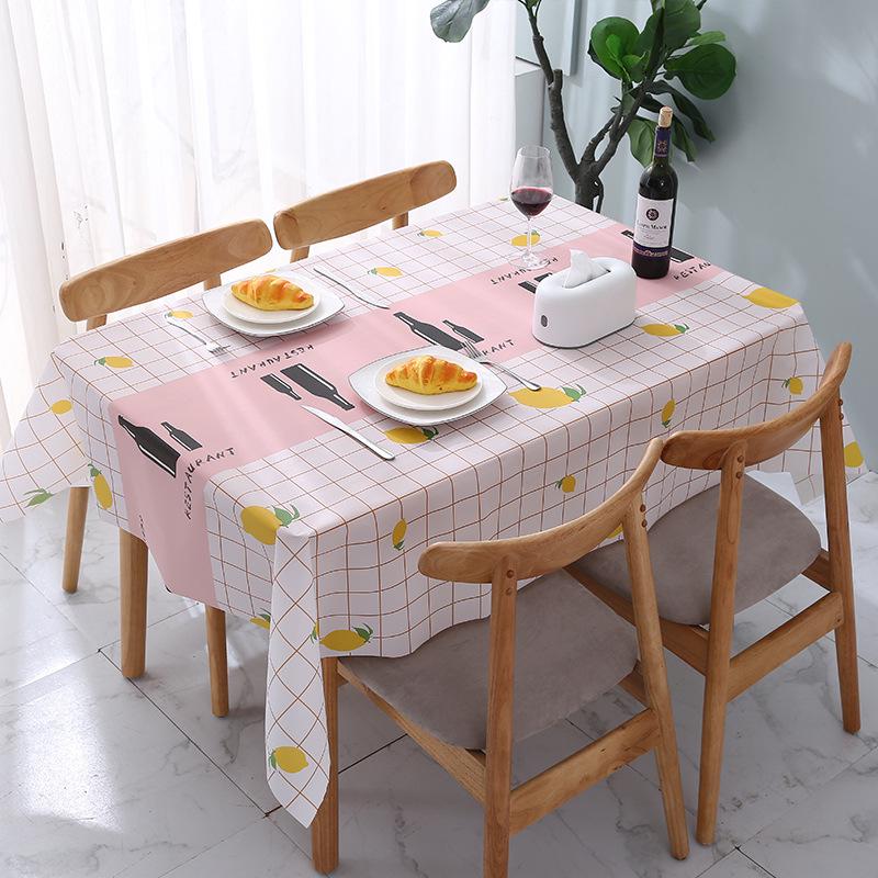 Nordic Style Waterproof & Oilproof Washable Tablecloth for Home & Hotel Dining Tables