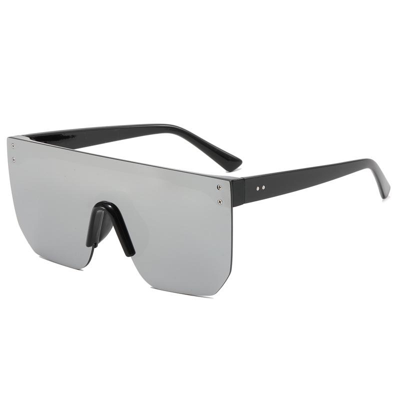 Men's sunglasses Mirrored Oversized Rimless Sun Glasses for Men ladies Flat Top Shield Wrap Square UV400 for daily use