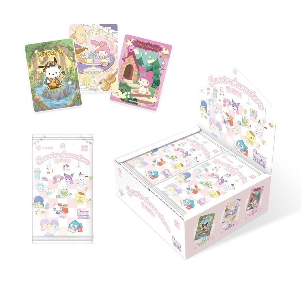 Box Card Sanrio Cute Anime Genuine Authorization Party Plan Characters Kuromi Kitty Melody Collection Children's Gifts