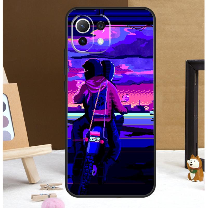 Anime Vaporwave Glitch Case For Xiaomi 13 14 15 Ultra 13T 14T 15T 17 Pro Max POCO X7 X3 X5 X6 F5 F6 F7 F8 Pro Cover