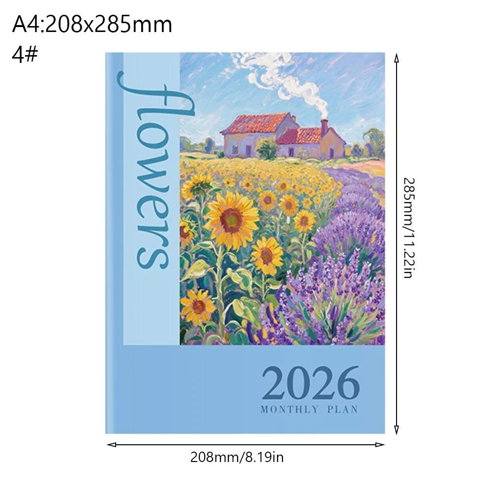 A4 A5 2026 Schedules Notebook 24 Sheets Learning Plan Planner Notebook Life Check-in Work Efficiency 2026 Calendar Planner