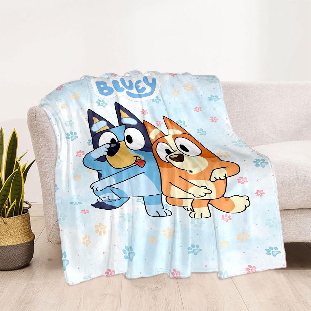 Bluey Family Harmony Blanket Comfortable Suitable for Office Picnics Bed for All Occasions Playful Design Suitable for Gifting Relatives and Friends