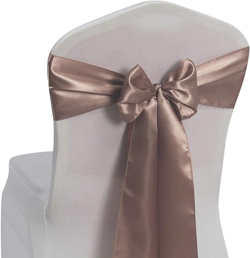 Wholesale 10/50pcs Satin Bow Sashes Wedding Chair Decor 17x275cm Ribbon Butterfly Tie Band For Christmas Birthday Party Sashes
