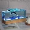 Blue Mountain Whale Healing Home Atmosphere Decoration Ocean Whale USB Luminescent Resin Desktop Ornament Unique Festival Gifts