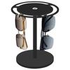Pluokvzr Sunglasses Holder 360 Degree Rotating Sunglasses Stand Acrylic Eyeglasses Display Rack Black/Transparent Sunglasses Stan