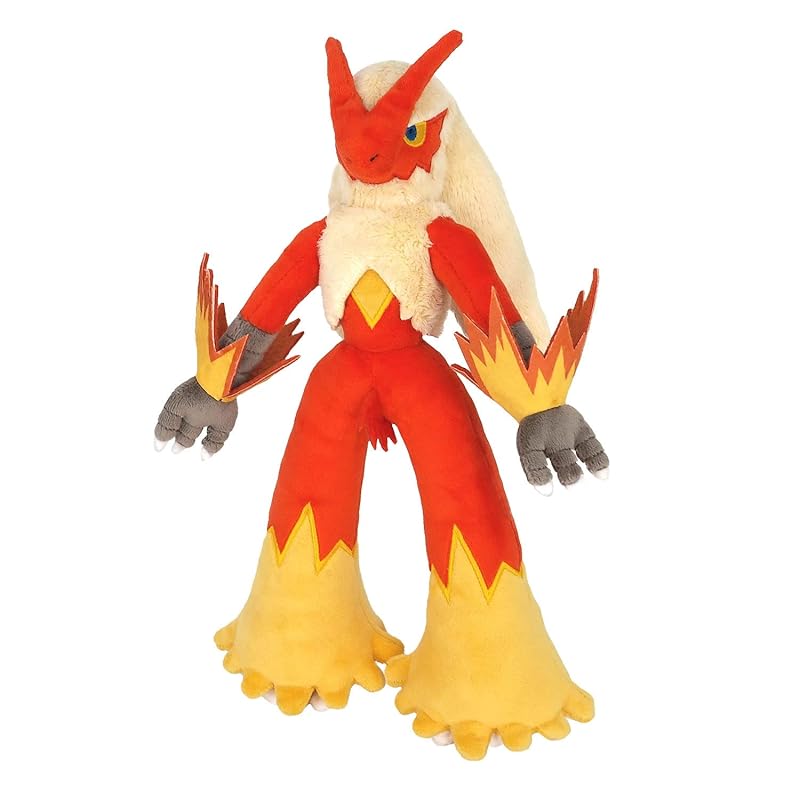 Sanei Boeki Pokemon ALL STAR COLLECTION Blaziken (S) Plush Toy, W19 X D9 X H33cm, Pokemon PP217