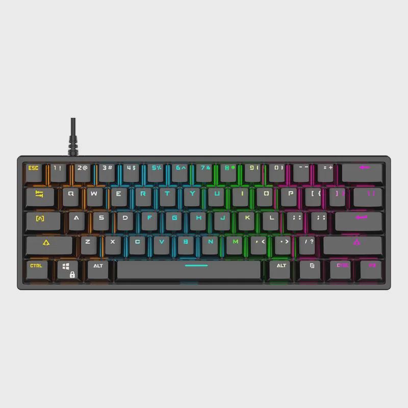 K620 Wired & Bluetooth RGB Gaming Mechanical Keyboard, Hot-Swappable, Blue Switch, Type-C