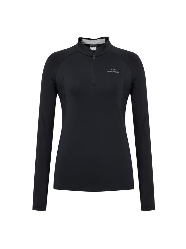 Eider Ice-Long Women'S Long-Sleeve Zip-Up T-Shirt_Black