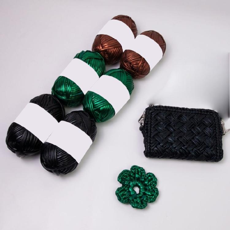 6 Pcs Polyester Yarn Fabric Cloth Knitting Yarn Metallic T-Shirt Yarn for Hand Bag Blanket