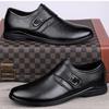 Frühling und Herbst Business Casual Lederschuhe Herren Leichte verschleißfeste Slip-On-Schuhe Formelle Hochzeitslederschuhe