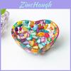 Resin Heart Plate With Natural Crystal Fill For Home Decor And Giftgiving